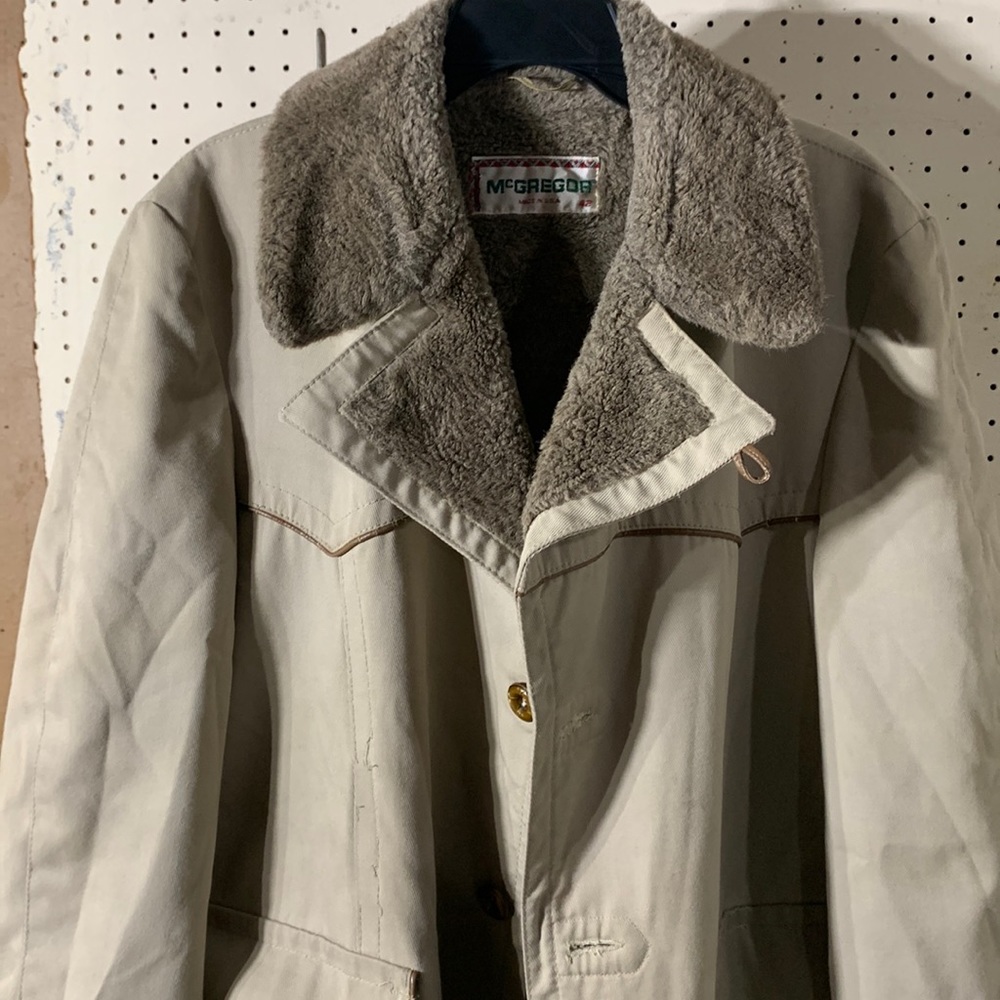 Vintage Men’s McGregor  Coat warm pile lining/strap on size 42 Made in USA